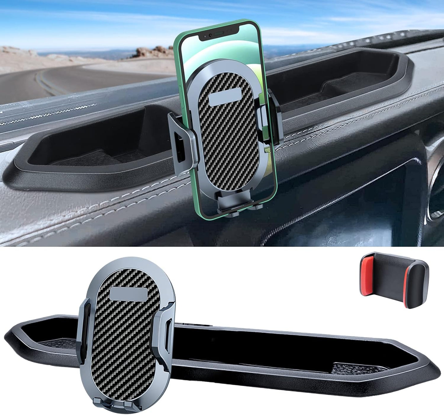 Phone Mount for Jeep Wrangler JL JLU Gladiator JT with Tray