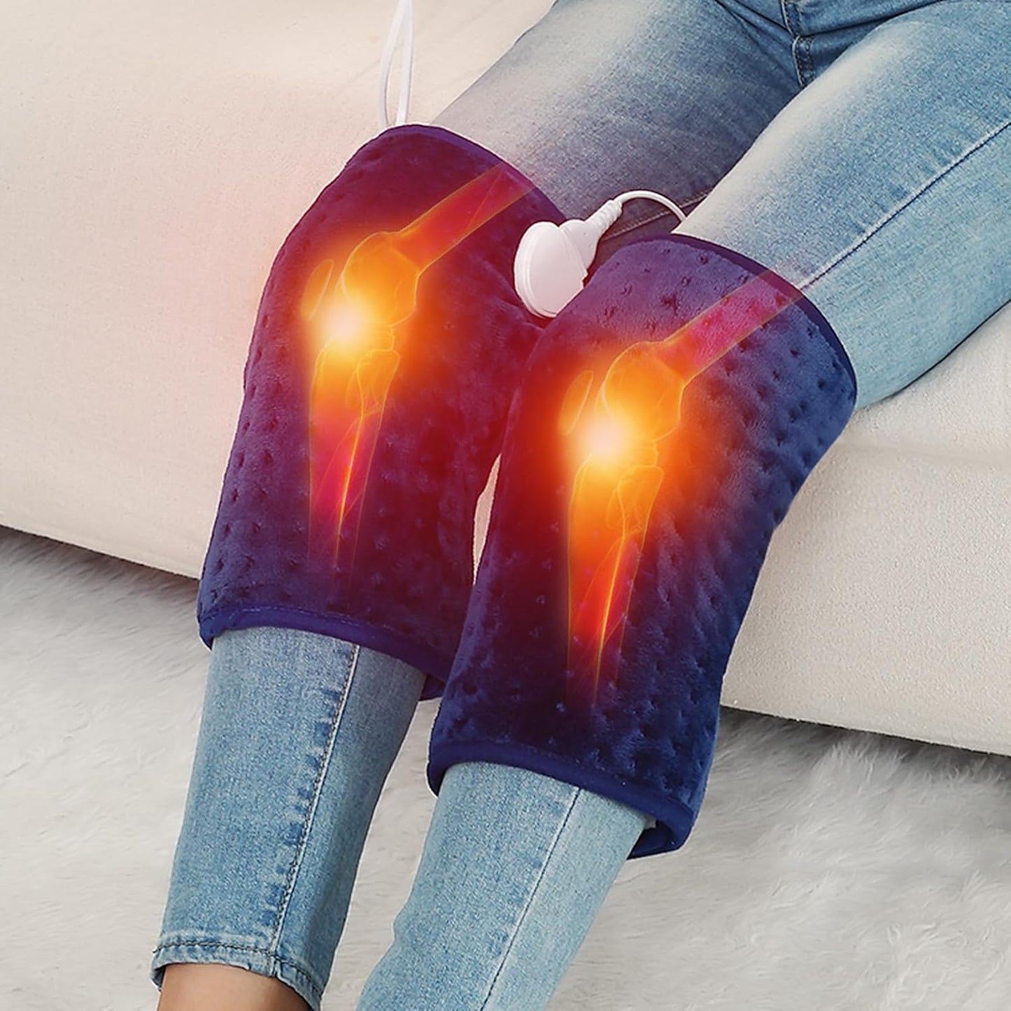 Knee Heating Pad for Pain Relief, Adjustable Temp & Auto-Off