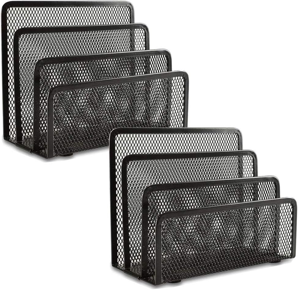 Effortlessly Organize with EASEPRES Metal Mesh Desktop Organizer