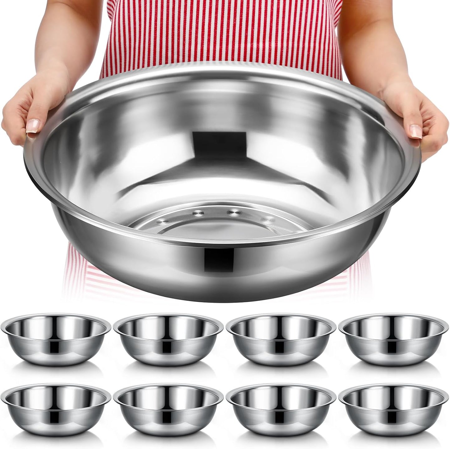 Nuogo Stainless Steel Mixing Bowls Set for Large Cooking Needs