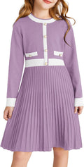 Girls Sweater Dress Long Sleeve Knit A Line for Ages 6-14 - Soft
