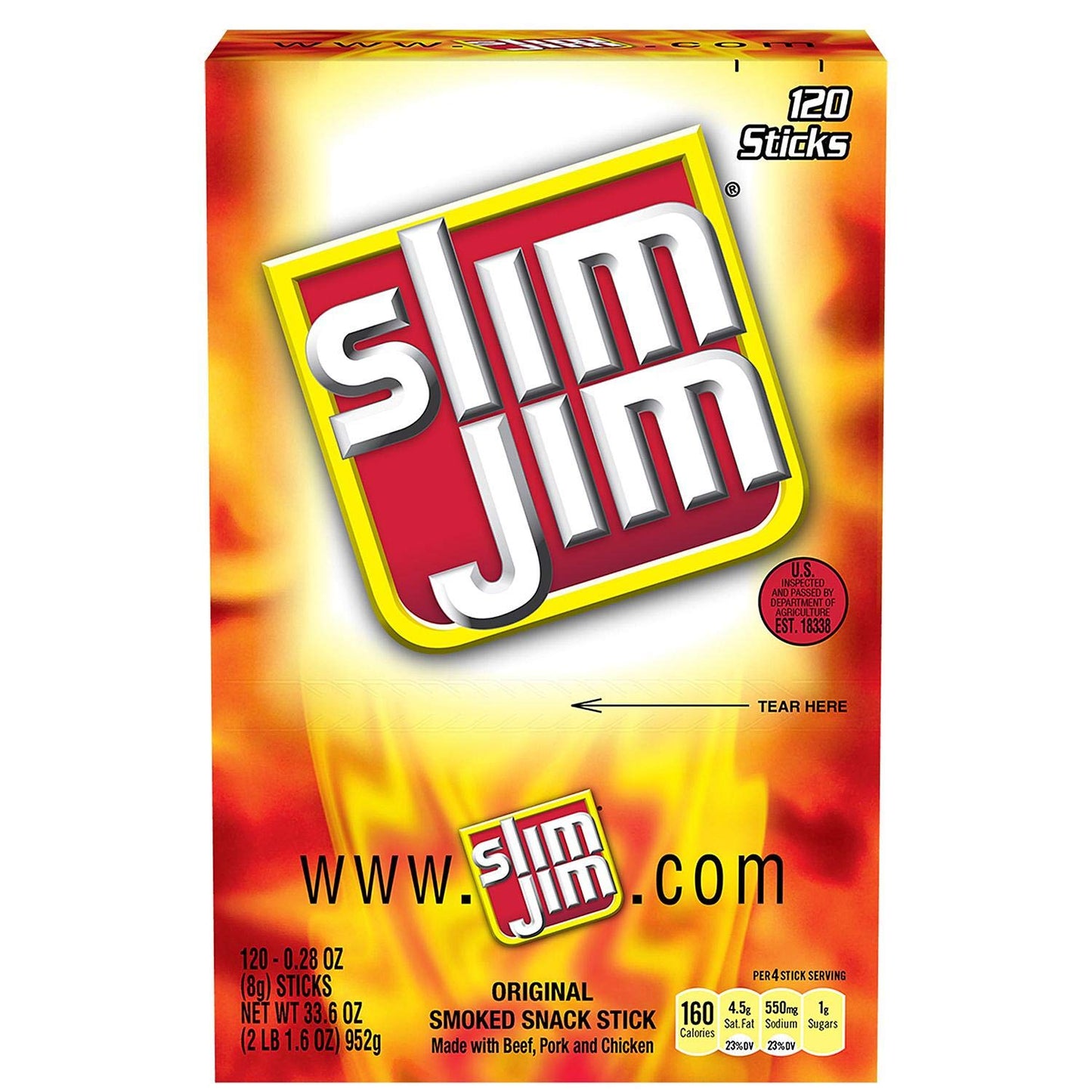 Slim Jim Original Snacks - Perfect for Convenience Stores