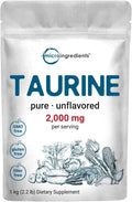 Pure Taurine Powder | 2000mg/Serving | Energy & Heart Support