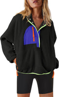 Nirovien Womens Fleece Pullover Long Sleeve Sherpa Jacket - Cozy Warm