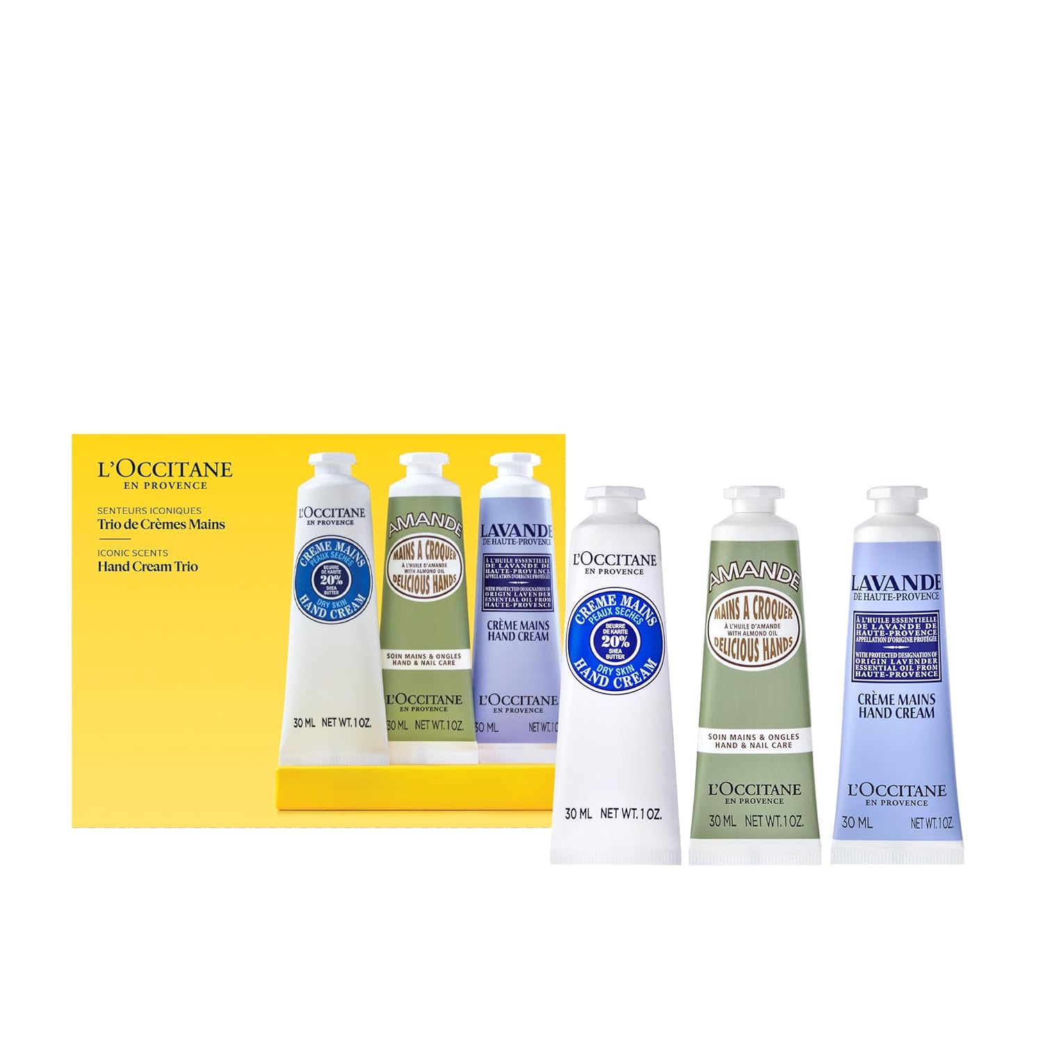 LOccitane Hand Cream Classics 3-Piece Gift Set for Dry Hands