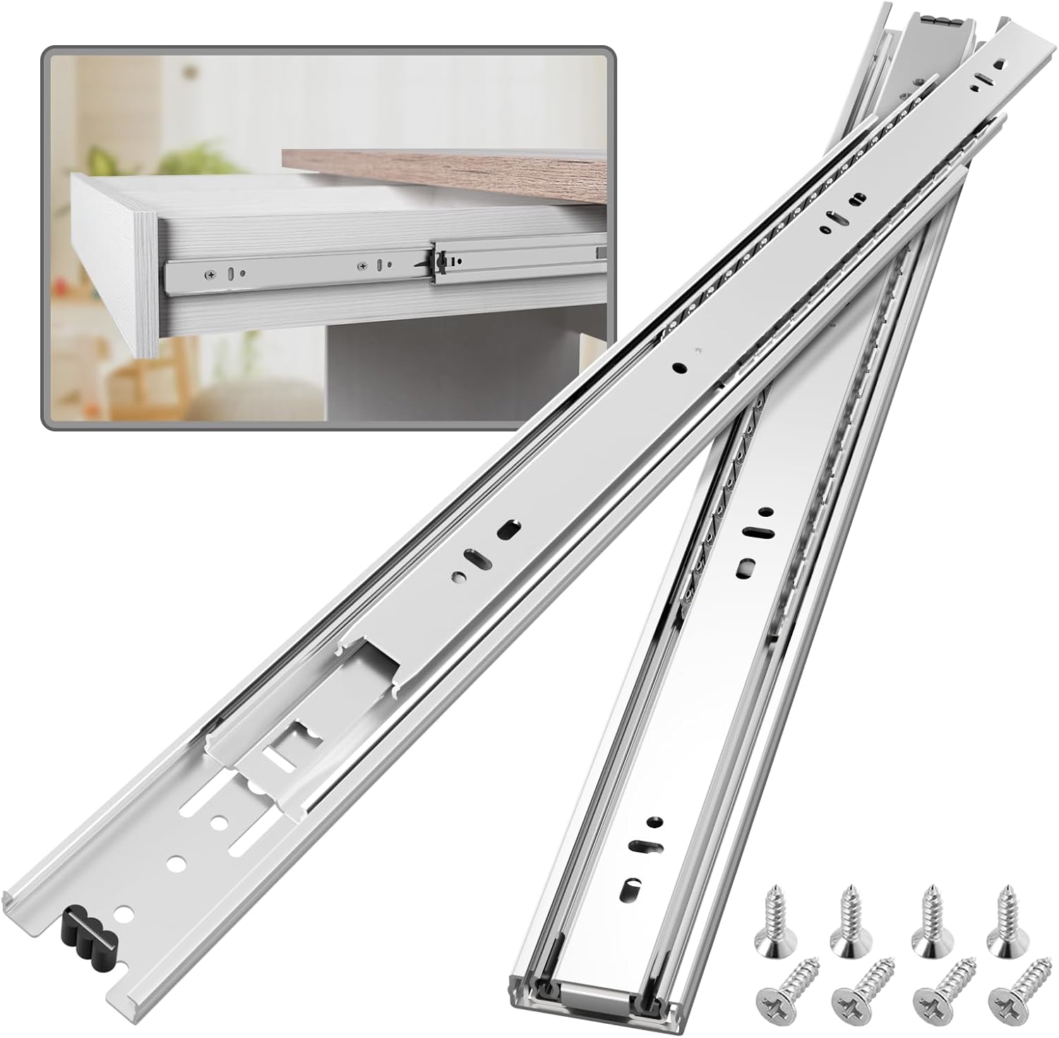 Full Extension Ball Bearing Drawer Slides for Smooth Gliding