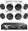PoE Security Camera System 2TB HDD, 4MP Wired Bullet Cameras