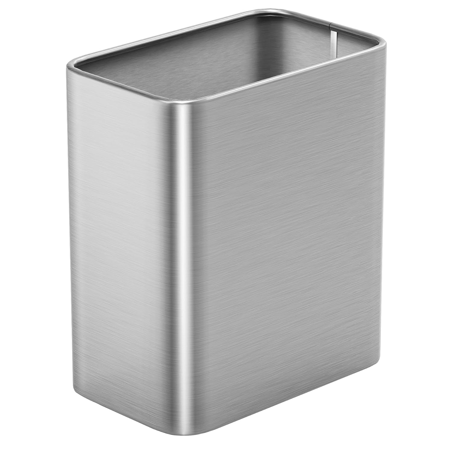 Compact 2.1 Gallon Stainless Steel Trash Can for Small Spaces