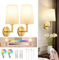 JKEYES Battery Operated Wall Sconce Set of 2 for Home Decor
