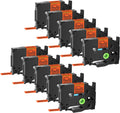 GREENCYCLE TZ TZe-B31 Compatible 12mm Black on Fluorescent Orange Tape