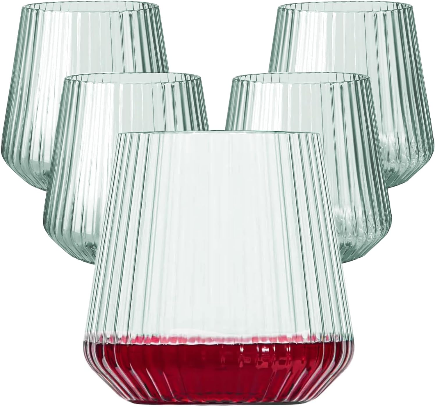 40 Pack Plastic Ribbed Wine Glasses for Every Occasion