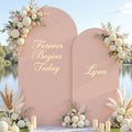 Nude Arch Backdrop Cover Set of 2 - Stretchy Spandex Wedding Covers