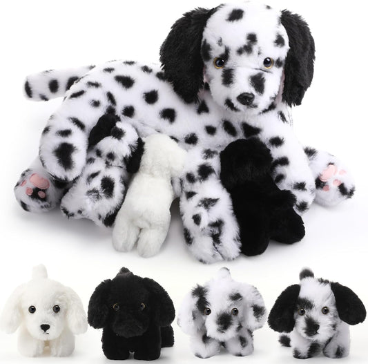 HyDren 5 Pcs Dalmatian Plush Toys Set for Kids Birthday Gifts