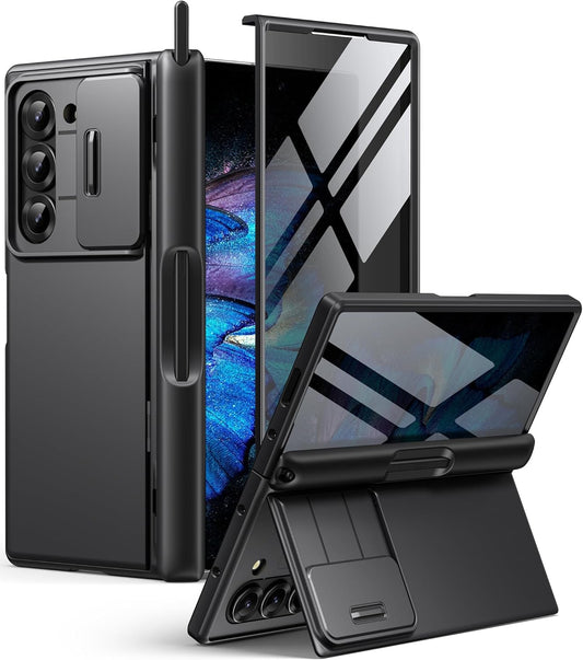 BERFY Z Fold 6 Case with Privacy Screen Protector and Kickstand