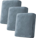Velvet Stretch Couch Cushion Cover Slipcover Set - Plush Stone Blue