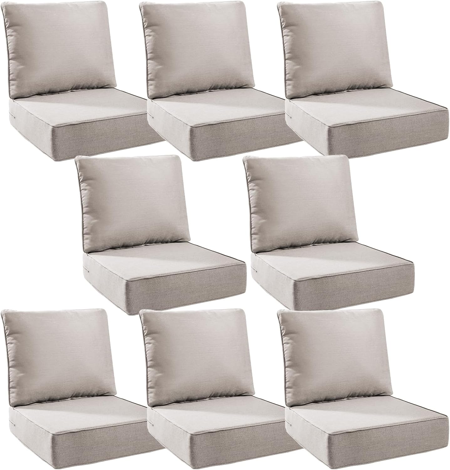 6 Thick Outdoor Cushions by Pugire for Deep Seating