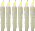 Real Wax Hand Dipped Timer Taper Candles - Rustic Flameless Tapers