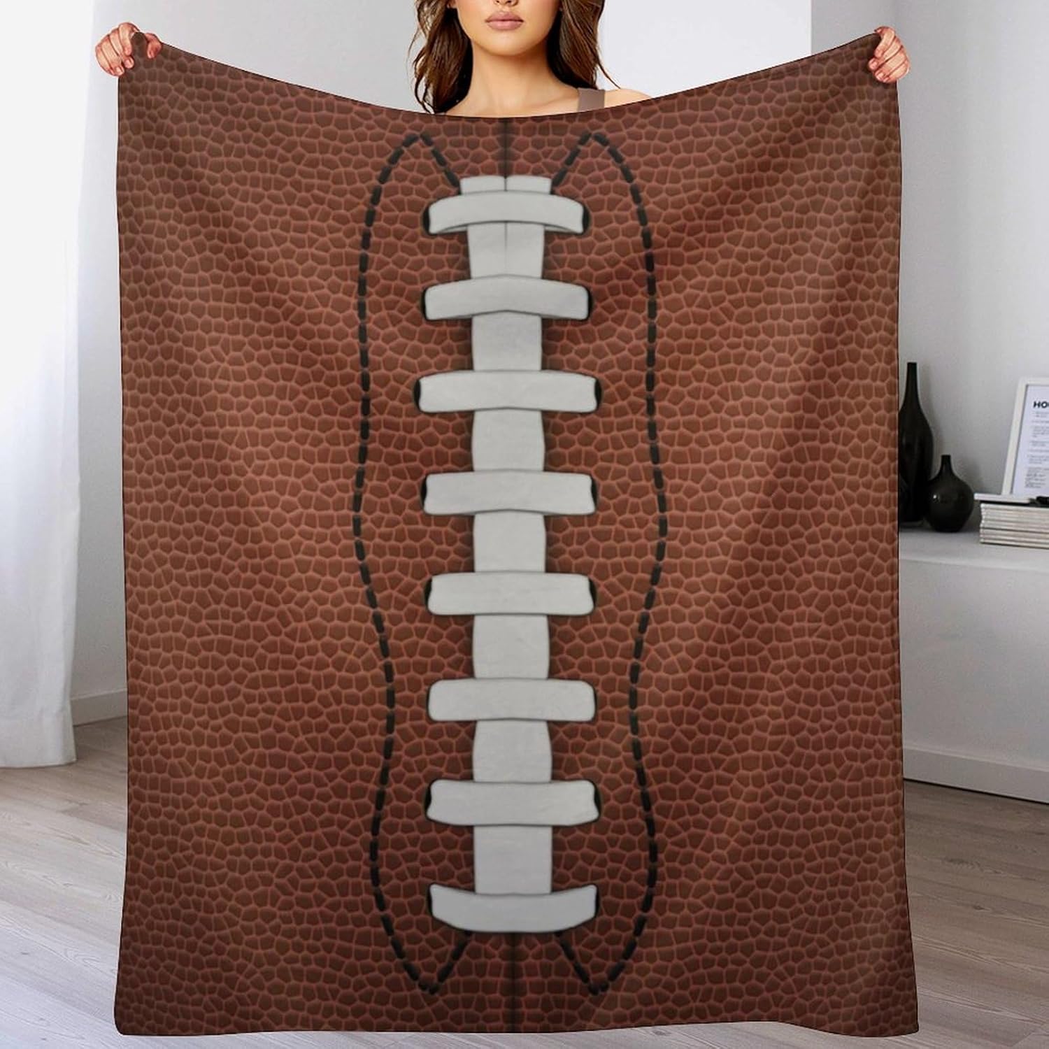 Cozy Flannel Football Throw Blanket - Perfect Gift for Football Fans!