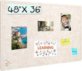 Large Bulletin Board 48 x 36 in Felt Notice Board - Foldable Oatmeal