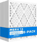 20x24x1 Furnace Air Filters MERV 13 Pleated (8-Pack) - High Efficiency