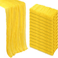 12 Pack Lemon Yellow Cheesecloth Table Runner 10ft - Sheer Boho Decor