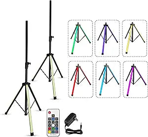 5 Core Speaker Stands with LED Lights for Large Speakers