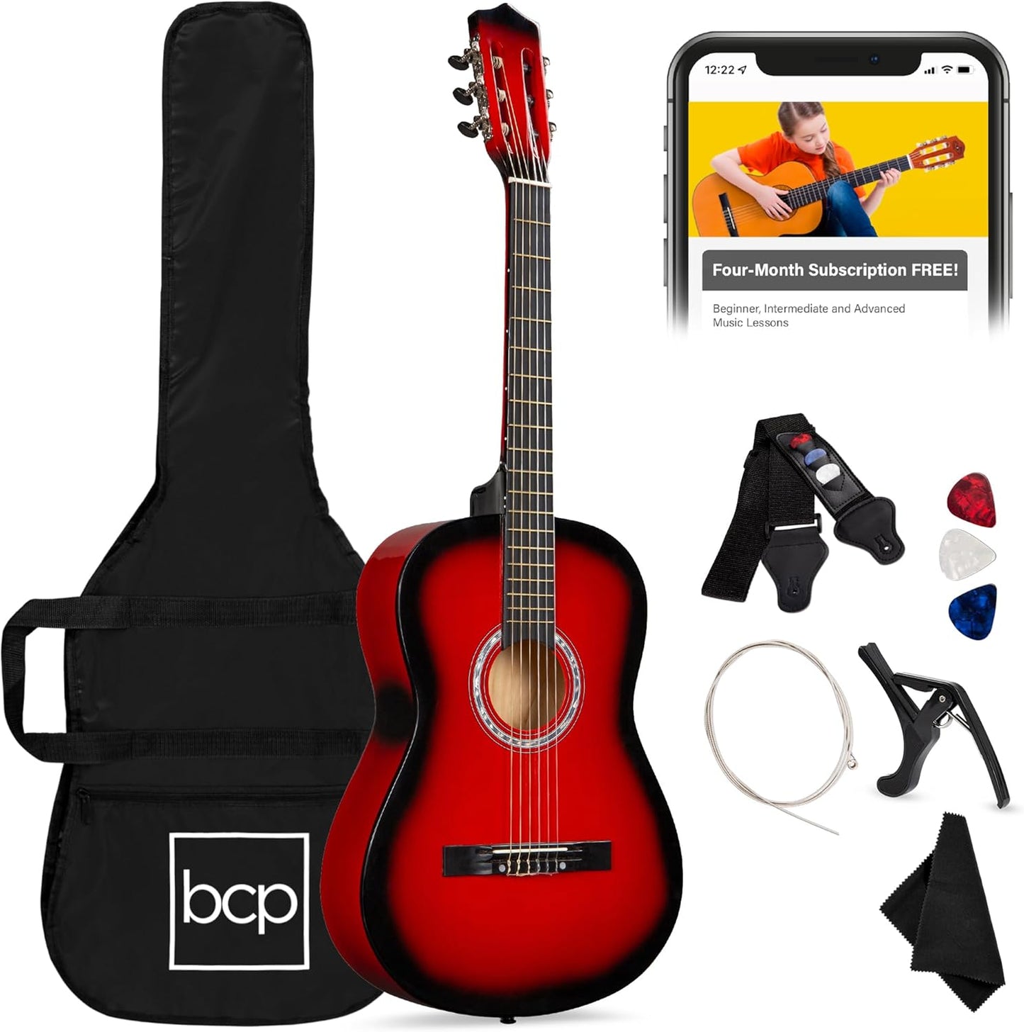 Beginner Acoustic Guitar Kit - Redburst