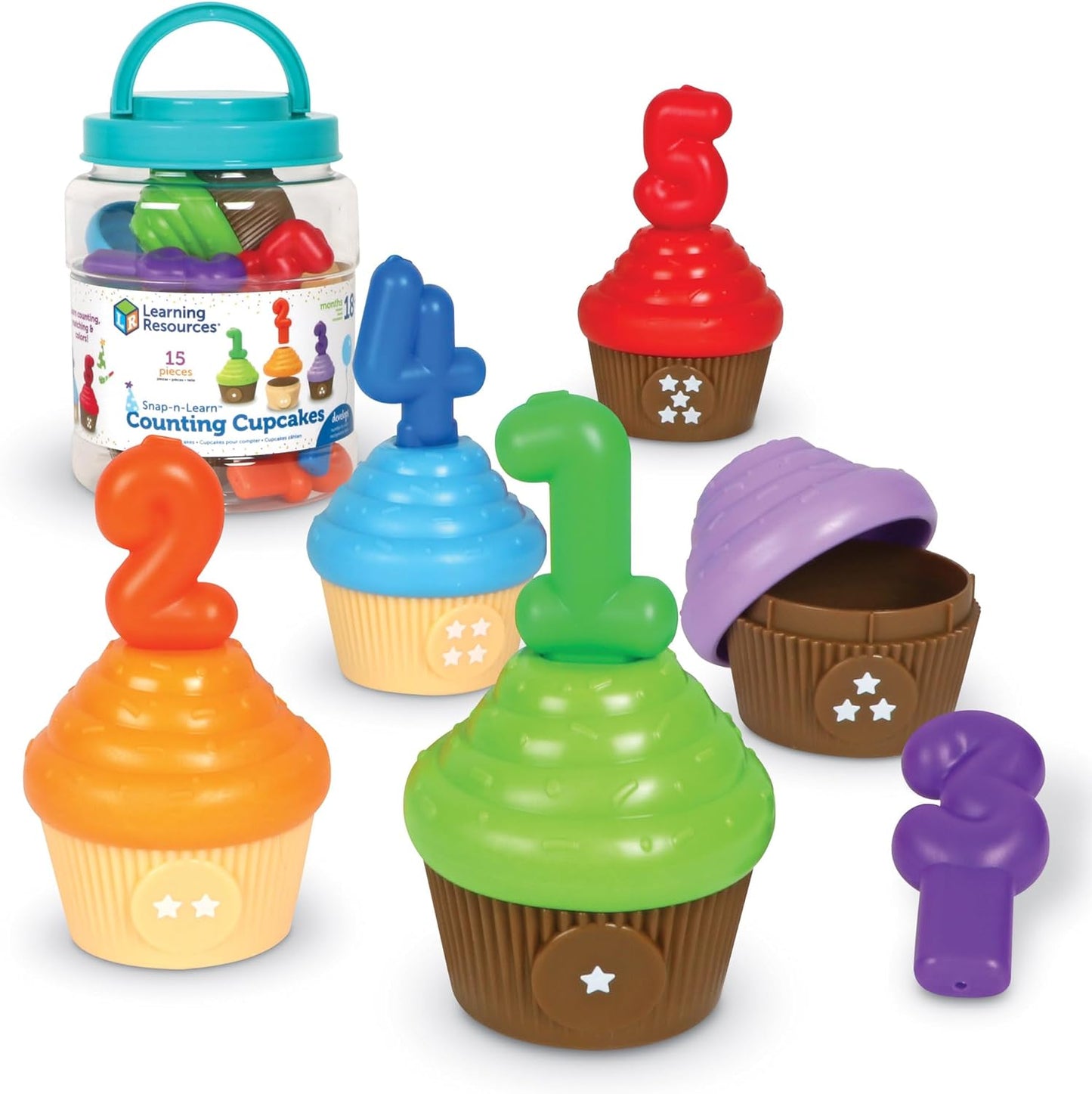 Counting Cupcakes Set - Toddler Learning, Montessori Toys