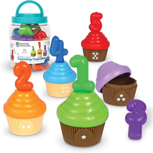 Counting Cupcakes Set - Toddler Learning, Montessori Toys
