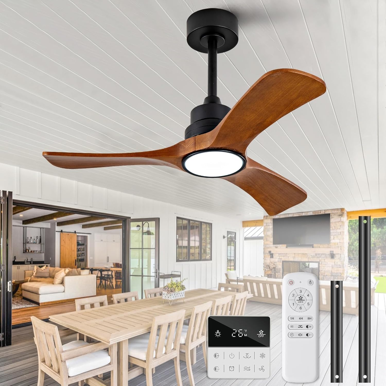 36 inch Ceiling Fan with Lights and Remote Control for Home