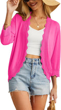 GRECERELLE Women's 3/4 Sleeve Summer Cardigan for Style