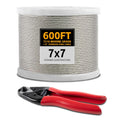 600FT 1/8ft Stainless Steel Cable Wire Rope for Deck Railing - Durable