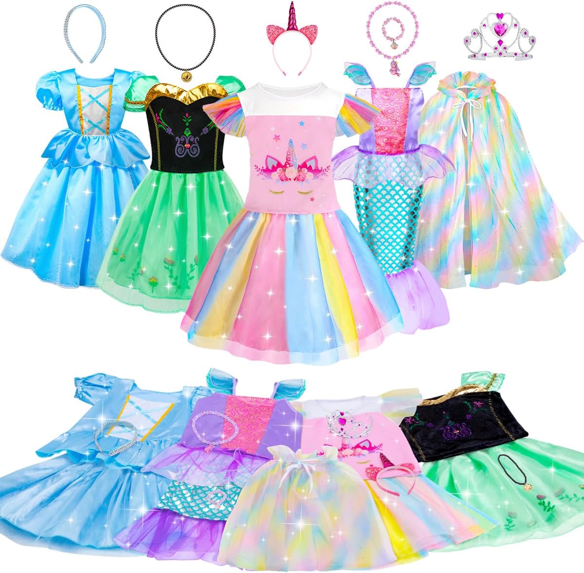 Meland Princess Dress Up Clothes for Girls - Perfect Gift Set