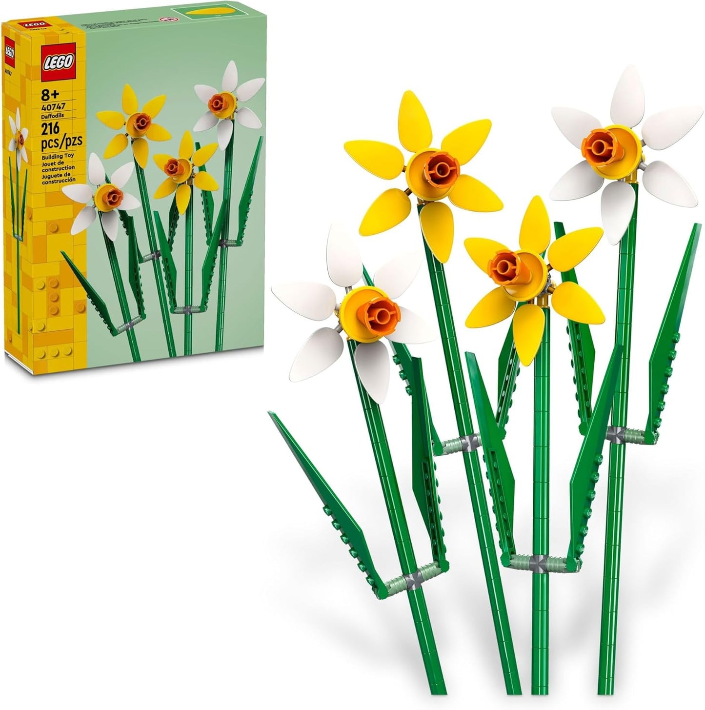 LEGO Daffodils - Interactive Home Decor & Gift - Ages 8+