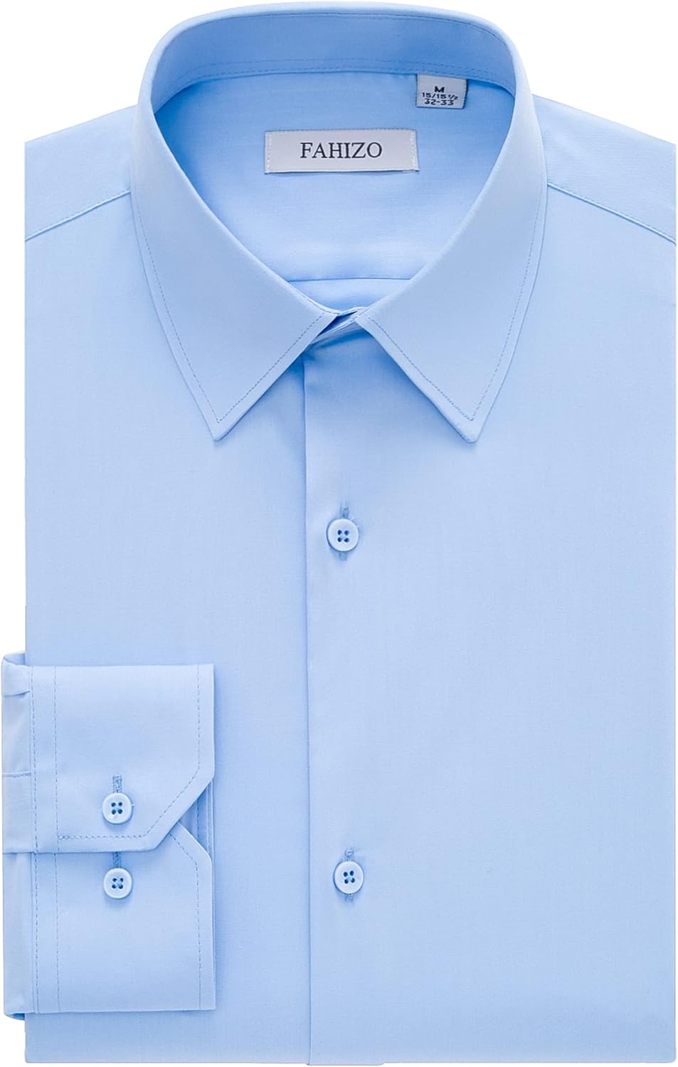 FAHIZO Men's Dress Shirt Regular Fit for Business and Casual Wear