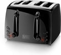 BLACK+DECKER 4-Slice Toaster TR1410BD - Extra-Wide Slots for Bagels