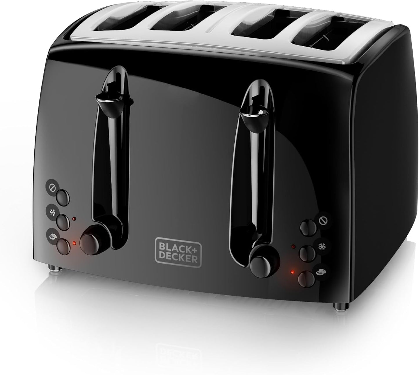 BLACK+DECKER 4-Slice Toaster with Extra-Wide Slots and 7 Settings