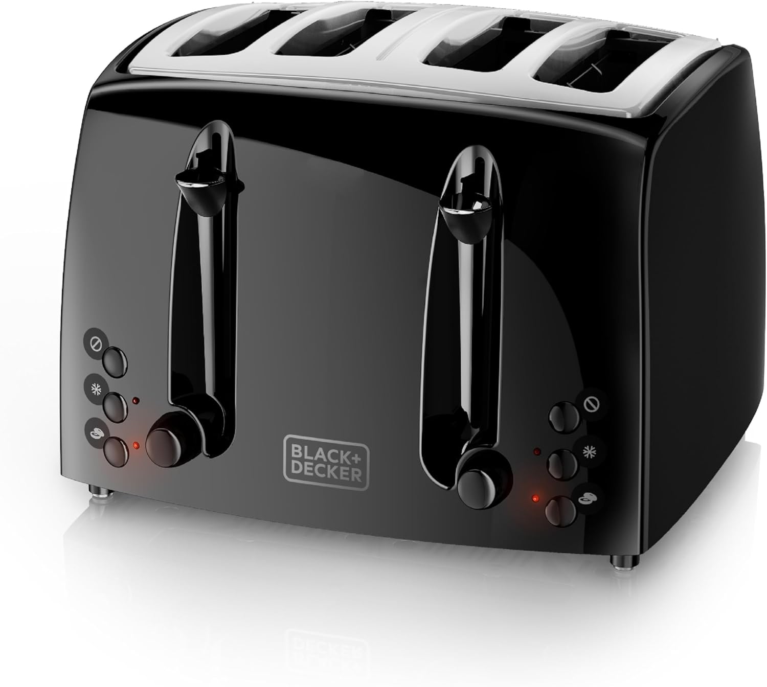 BLACK+DECKER 4-Slice Toaster with Extra-Wide Slots and 7 Settings