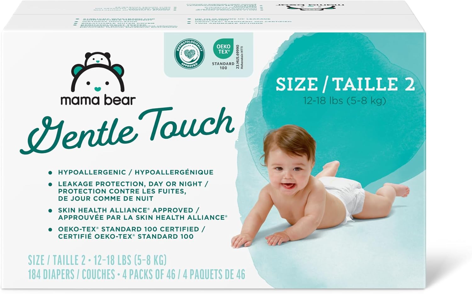 Mama Bear Hypoallergenic Diapers - Gentle on Baby's Skin