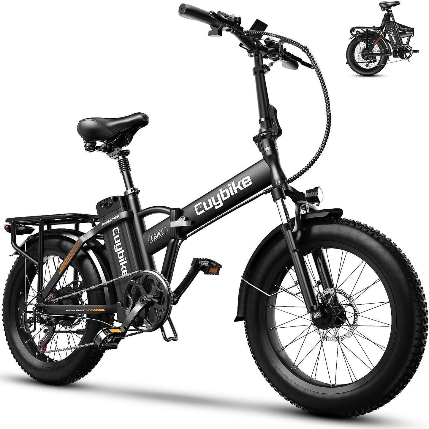 1000W Folding Electric Bike with Long Range Removable Battery