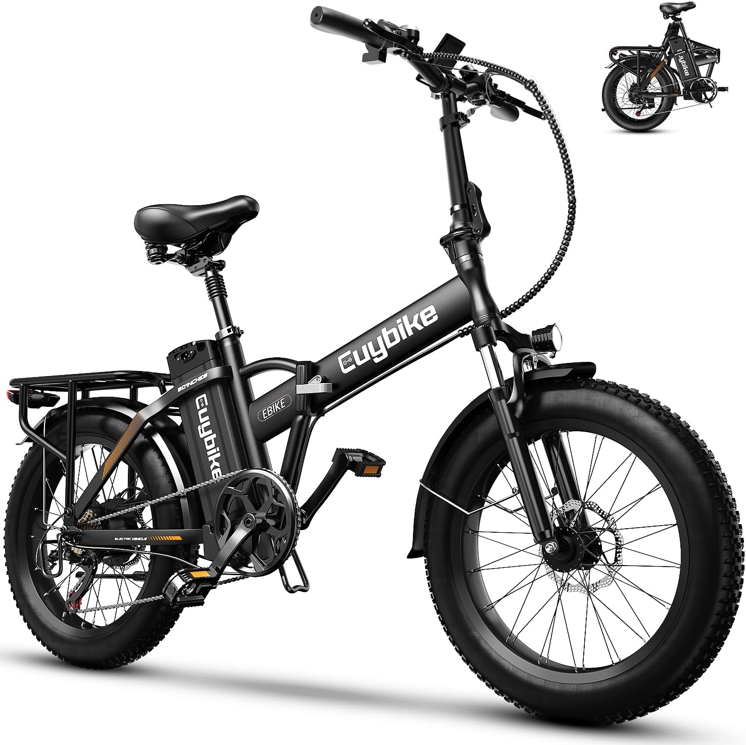 1000W Folding Electric Bike with Long Range Removable Battery
