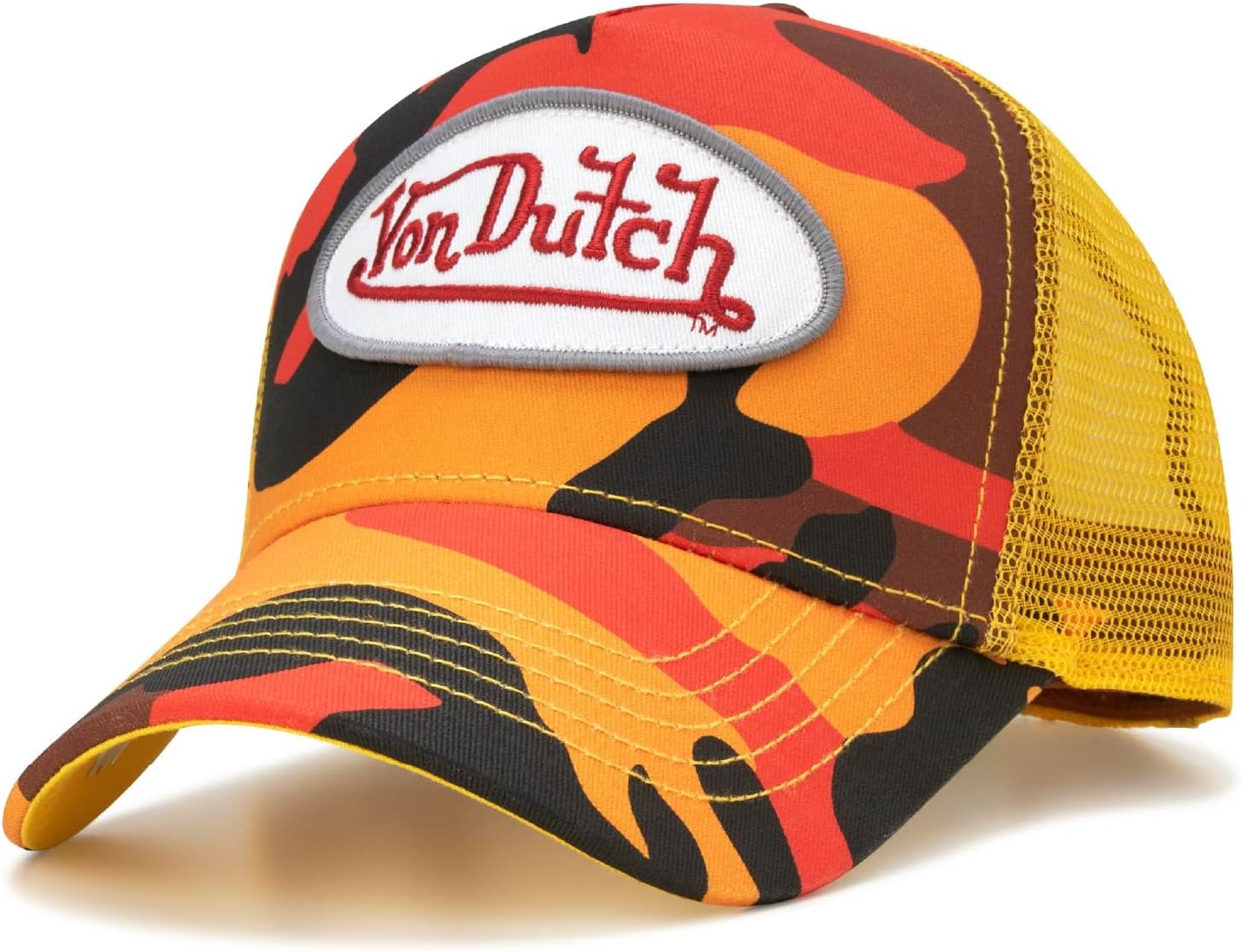 Von Dutch Monogram Trucker Cap - Bold Retro Snapback Style