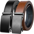 Founders & C Mens Belt 2 Pack - Leather Ratchet Click Belts