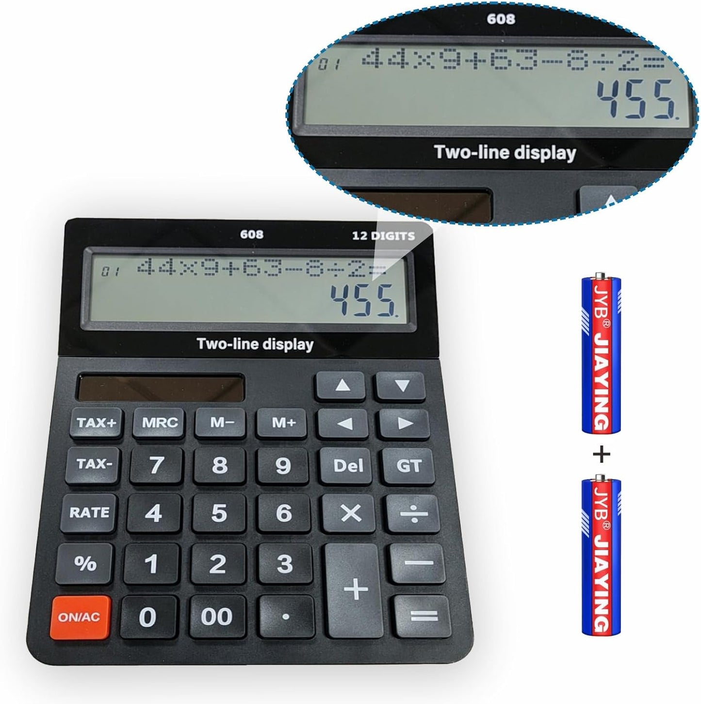5.5 LCD Financial Calculator: Solar Powered