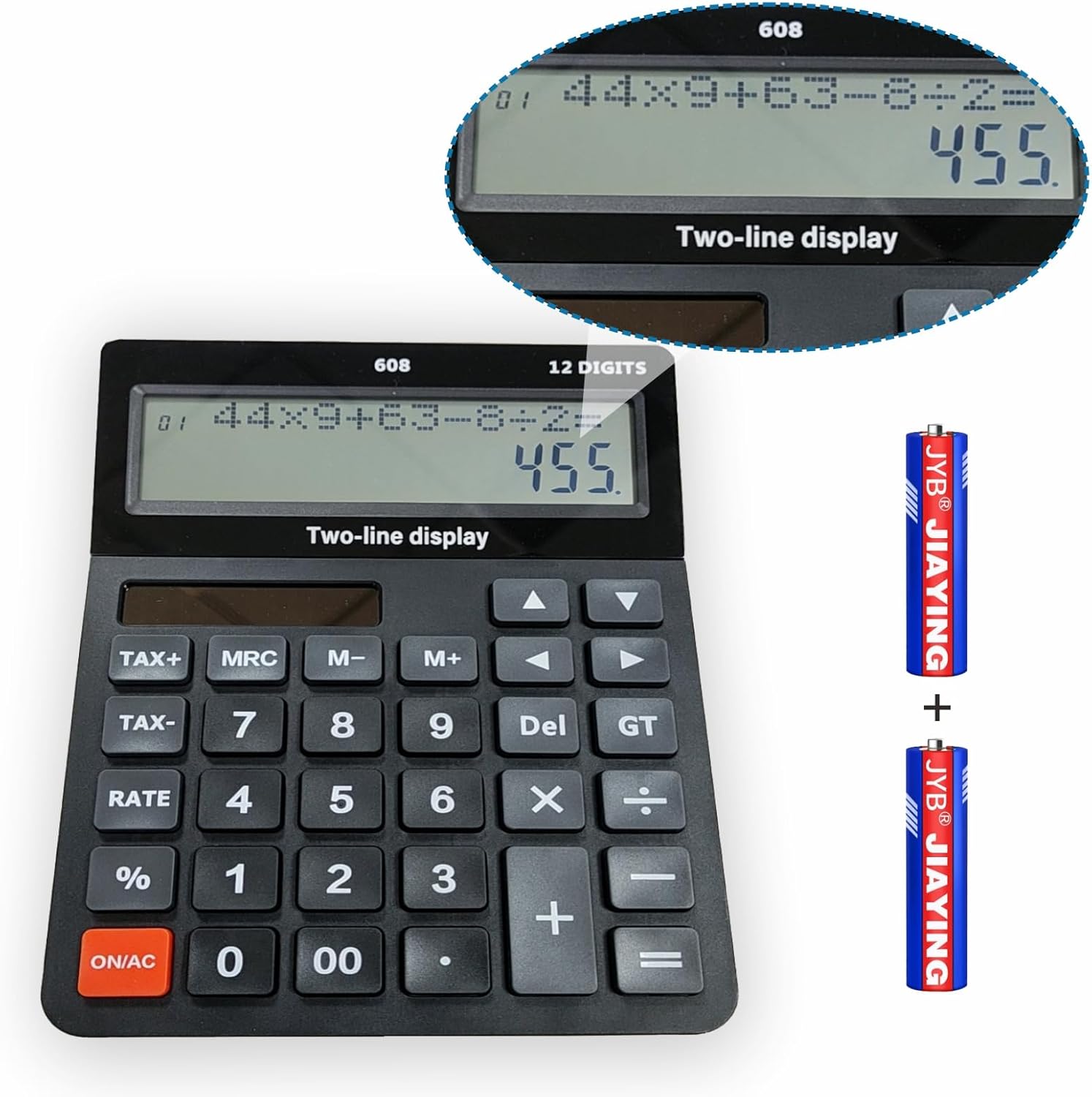 5.5 LCD Financial Calculator: Solar Powered