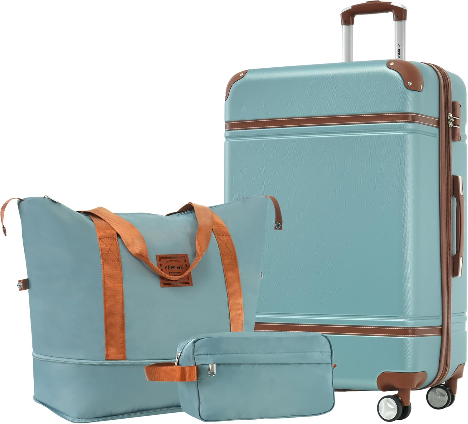 Merax 24 Inch Expandable Luggage Set with TSA Lock and Travel Bag