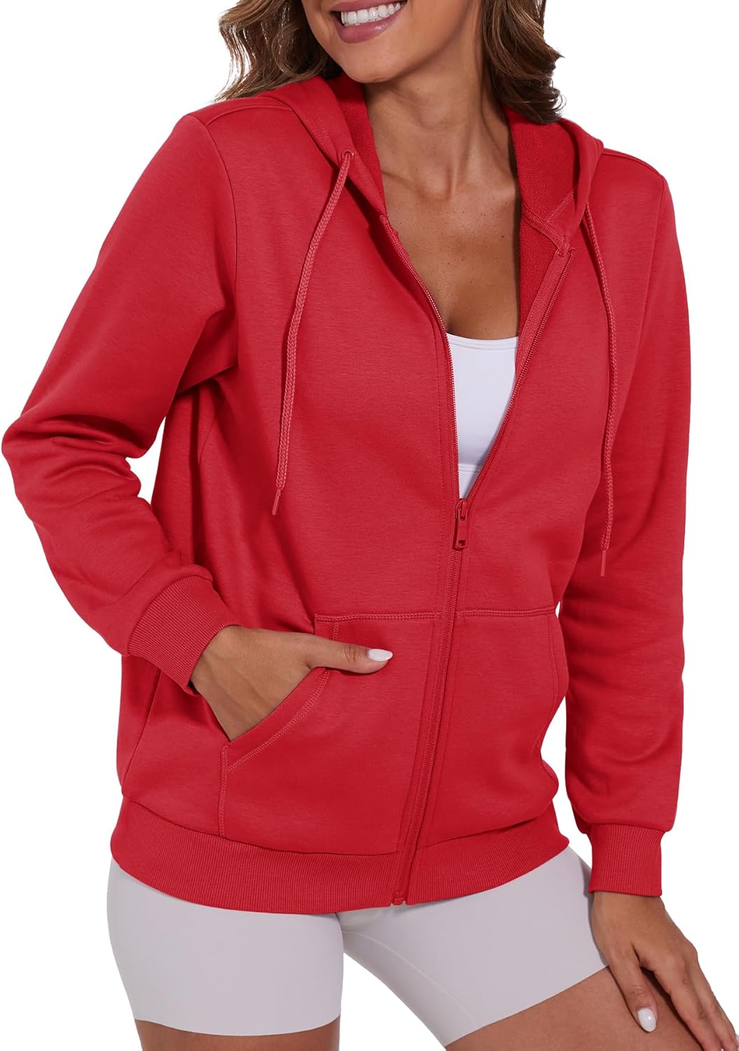 SMENG Zip Hoodie: Lightweight Long Sleeve Comfort