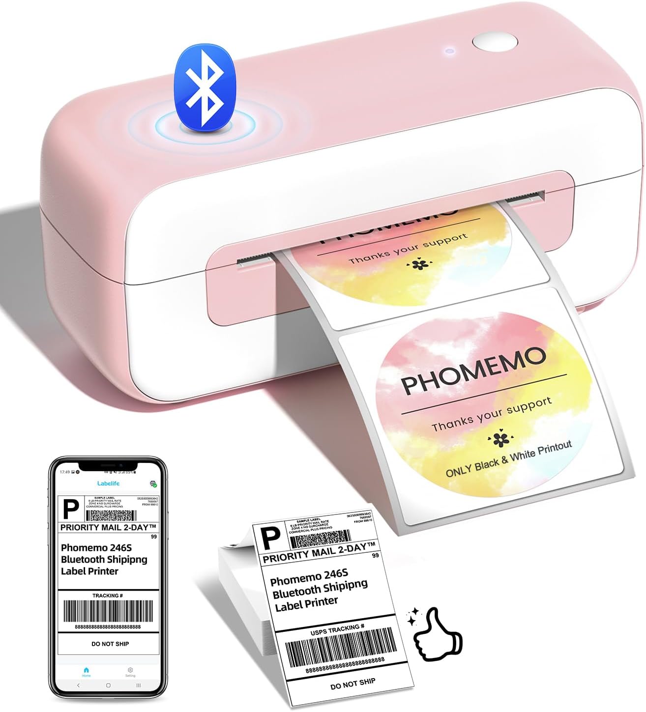 Upgrade 4x6 Shipping Label Printer - Pink