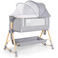 Baby Bassinet 5 in 1 Bedside Bassinet with Diaper Table - Easy Fold