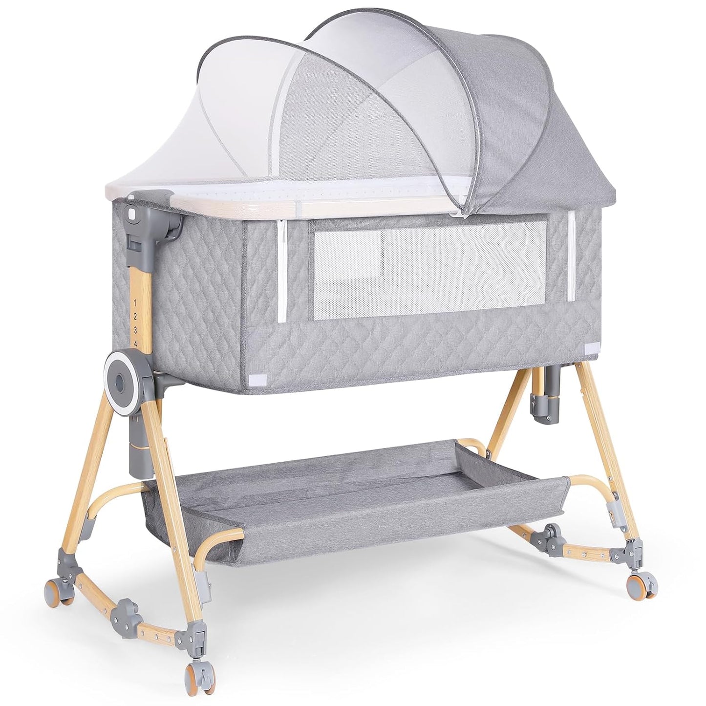 5 in 1 Baby Bassinet with Diaper Table and Mosquito Net